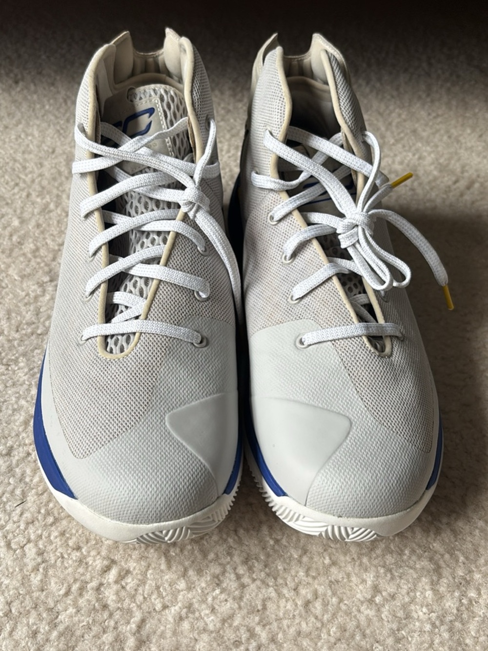 Under Armour Curry 3 "Dub Nation" Grey/Blue/Yellow – Men's 11.5 (Barely Worn)